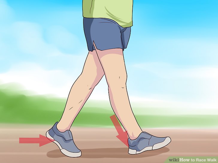 Cartoon of person walking.
