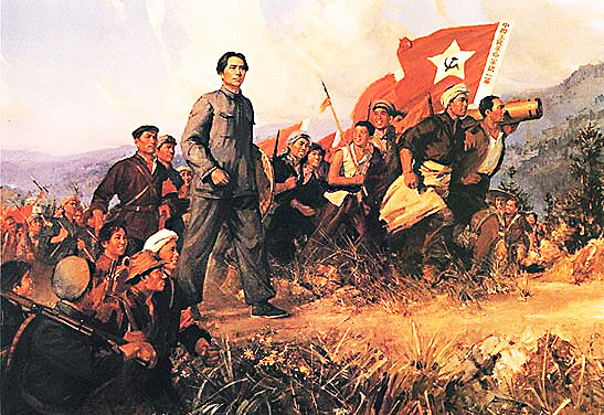 Glorified Image of Mao on the Long Marx