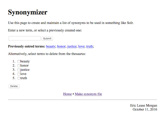 Synonymizer home