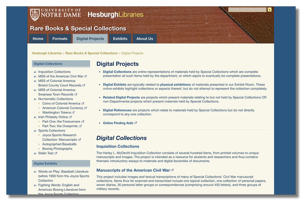 Rare Books & Special Collections // Hesburgh Libraries