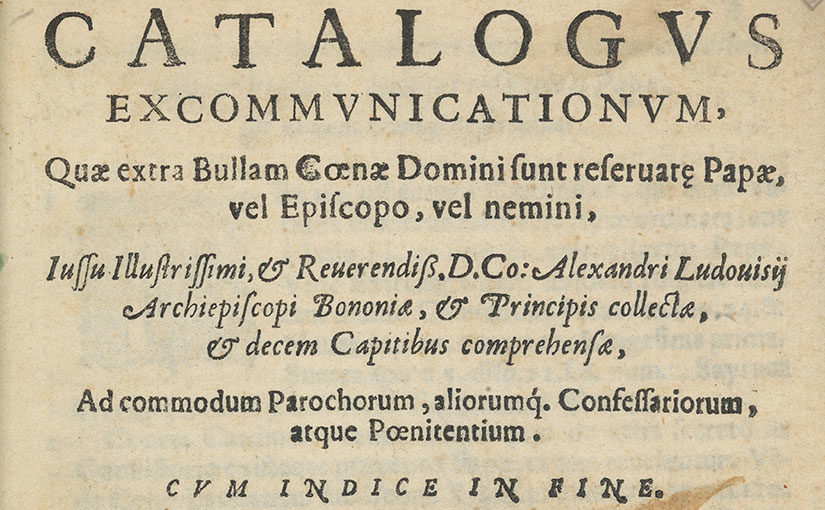 An Annotated 17th Century Handbook on Excommunications