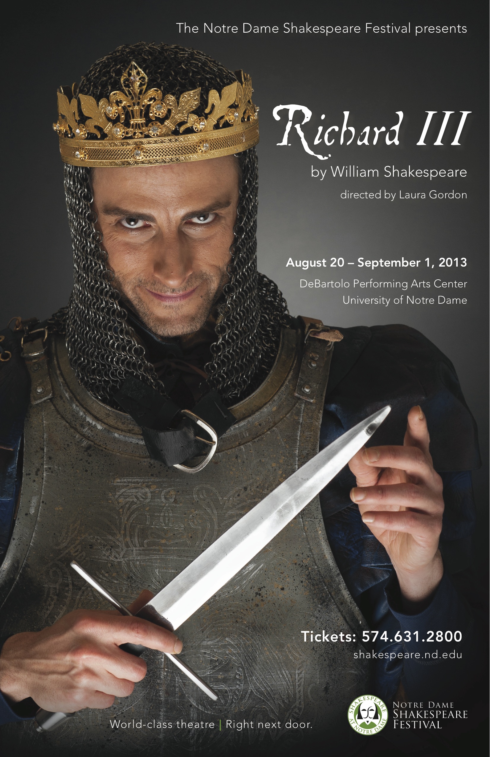 Our Richard III poster Shakespeare at Notre Dame