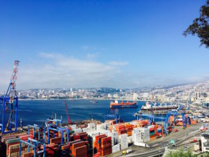 View from Valparaíso port