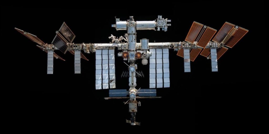 Photo of the International Space Station in Orbit