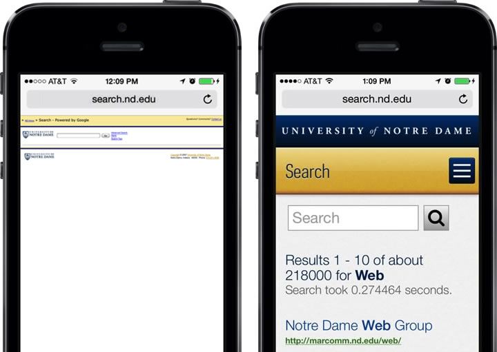 Old vs New Search on iPhone
