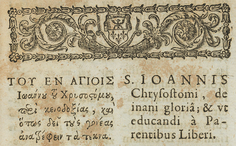 Recent Acquisition: the “Golden Book” of St. John Chrysostom