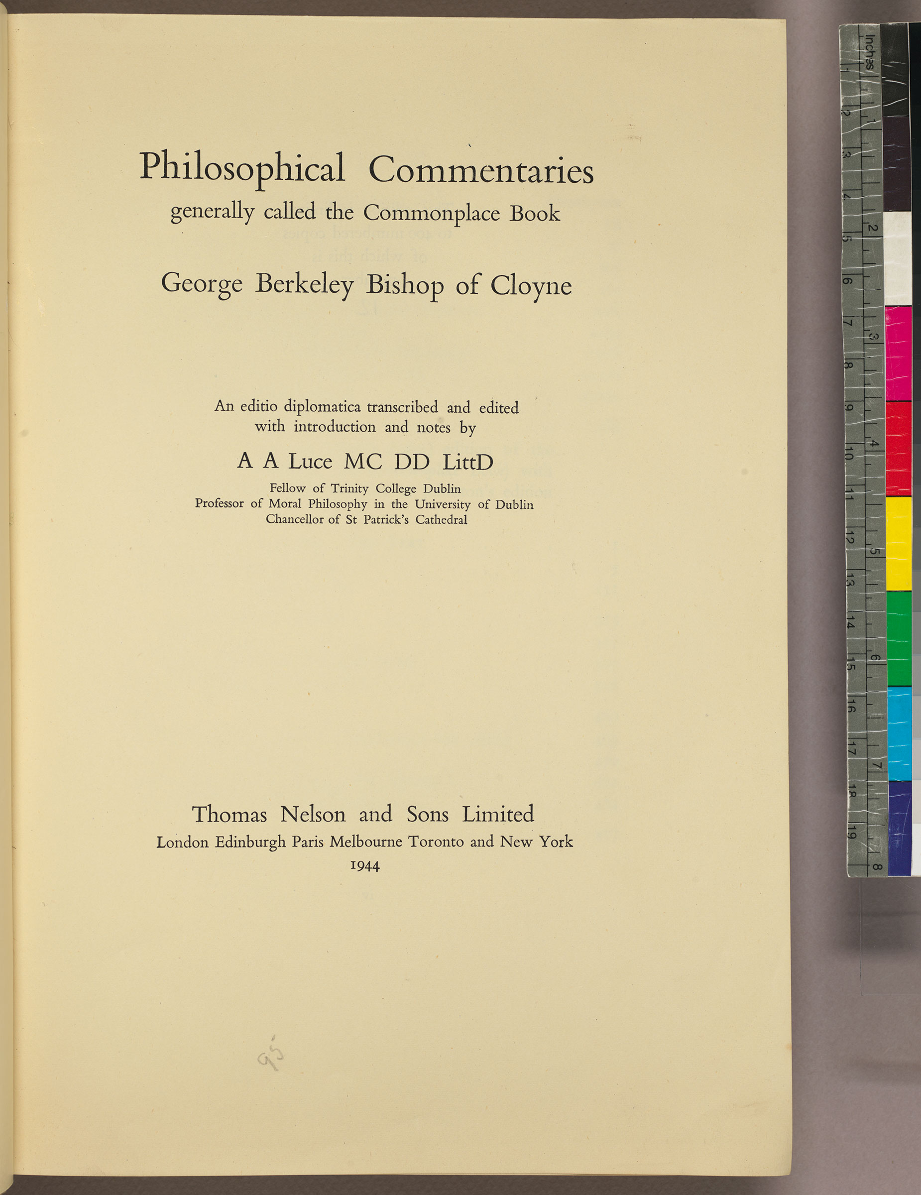 A Scholar’s Books: The Luce Collection of Berkeley – RBSC at ND