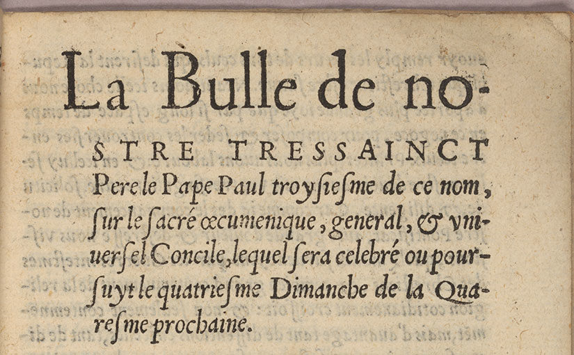 Rare Papal Bull in French to Convoke the Council of Trent