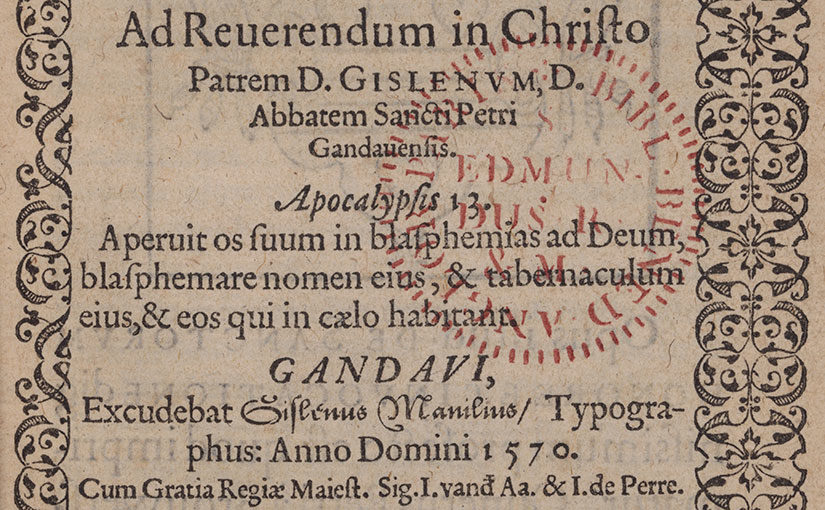 A 16th Century Theological Work with an Interesting Provenance